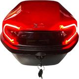 Motosiklet Çantası 33 Litre Işıklı -Sırt Dayamalı Model - Bordo