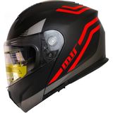 Motosiklet Çene Açılır Kask Güneş Vizörlü Ece 22.06 Sertifikalı New Motor Kaskı V2 Wx Red - Çok Renkli