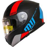 Motosiklet Çene Açılır Kask Güneş Vizörlü Ece 22.06 Sertifikalı New Motor Kaskı V2 WX89 - XL - Çok Renkli