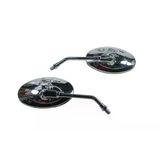 Motosiklet Chopper Kartal Desenli Ayna 10 Mm