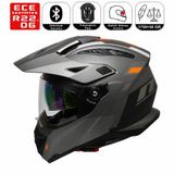 Motosiklet Cross Kask Güneş Vizörlü Enduro Full Face Touring Motorcu Kaskı Natura