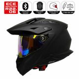 Motosiklet Cross Kask Güneş Vizörlü Enduro Full Face Touring Motorcu Kaskı Raven