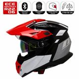Motosiklet Cross Kask Güneş Vizörlü Enduro Full Face Touring Motorcu Kaskı Senik