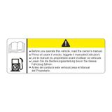 Motosiklet Depo Uyarı Sticker 12CM 2 Adet