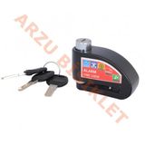 Motosıklet Disk Kilidi Alarmlı Siyah 110db 3 Anahtarlı