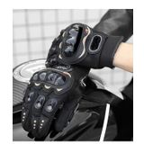 Motosiklet Eldiveni Dokunmatik uyumlu Uzun Siyah Motor Eldiveni Kemik Avuç içi Korumalı Motorcu Eldiven Nx1 (X-Large)
