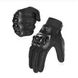 Motosiklet eldiveni tam korumalı Dokunmatik Uyumlu Unisex premium Motorcu Eldiveni NX-3 (siyah, Medium)