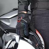 Motosiklet eldiveni tam korumalı Reflektörlü Dokunmatik Uyumlu Unisex premium Motor Eldiveni MR-G4 (Medium)