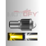 Motosiklet Far Ampülü Mercekli Kısa Sarı - Uzun Beyaz Bosch Tip Duylu Led Ampül