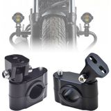 Motosiklet Gidon Koruma Demiri Sis Farı Montaj Ayağı 2 Adet Alüminyum Braket 18-32MM AYARLANABILIR