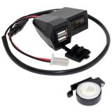 Motosiklet Gidonu Led Dijital Ekran Şarj Soketi Voltmetre Adaptörü Çift Usb 3.1a