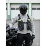 Motosiklet Göğüs Çantası Yeni Nesil Ayarlanabilir Kayışlı Klipsli Yelek Tipi Suya Dayanıklı Çanta Siyah