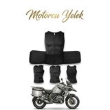 Motosiklet Göğüs ve Bel Rüzgar ve Soğuk Korumalı Bel Korseli Soğuk Geçirmez Termal Motorcu Yelek