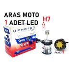 Motosiklet H7 Photon Fanli Xenon Led Ampul 12-24 V (Duo Sogutucu Fanli Model) 1 Adet-Aras Moto