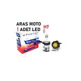 Motosiklet H7 Photon Fanlı Xenon Led Ampül 12-24 V (Duo Soğutucu Fanlı Model) 1 Adet Arasmoto
