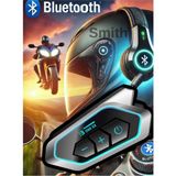 Motosiklet Intercom 5x Cihaz Eşleşmeli Tüm Kasklara Uygun Rgb Işıklı 5.3 Bluetooth