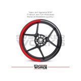 Motosiklet Jant Şeridi Jant Sticker Yarım Kaplama Daire 17-18 İnch Jant Motor Uyumlu Kırmızı