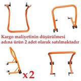 Motosiklet Kaldırma Sehpası A Kalite Turuncu (2 Adet) (32-2 Mm Boru Kalınlığı)