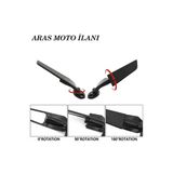 Motosiklet Kanat Dikiz Aynaları Ayarlanabilir R 25-Cbr 250-Cbr125-600Rr-1000Rr-R6-R1 Uyumlu Arasmto