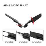 Motosiklet Kanat Dikiz Aynaları Ayarlanabilir R25 -Cbr 250 -Cbr125-600Rr-1000Rr-R6-R1 Uyumlu Supermoto