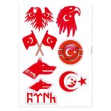MOTOSİKLET KASK LAPTOP TELEFON TÜRK BAYRAĞI STİCKER ÇIKARTMA