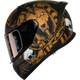 Motosiklet Kaskı Ece 22.R06 Sertifikalı Double Vizör Full Face Kask Anubis - 2XL - Renkli