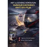 Motosiklet Kaskı Yağmur Kaydırıcı Film – Anti Sis Şeffaf Vizör Cam Koruyucu