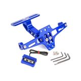 Motosiklet Katlanır Plakalık Cnc Metal -ledli- Sinyal Bağlantılı Mavi