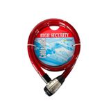 Motosiklet Kilidi 1500mm x 25mm Çelik Halat – Siyah Güvenlik Kilidi (SİYAH)