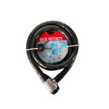 Motosiklet Kilidi 2000mm x 25mm Çelik Halat – Siyah Güvenlik Kilidi (SİYAH)