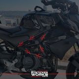 Motosiklet Koruma Demiri Sticker Şimşek Sticker Tüm Markalar Uyumlu Dekor Sticker - Kırmızı - SVSTICKERWORKS