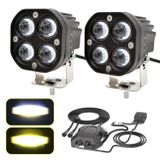 Motosiklet Led Sis Farı Set ve Tüm Montaj Aparatları Sis Farı Takımı Kablo Seti ile Kolay Kurulum
