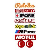 Motosiklet Marka Sticker Seti M-2 (12 X 26 Cm)