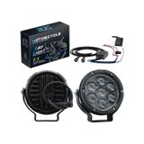 Motosiklet Profesyonel Sis Farı Seti Bluetooth Kumandalı 5 Modlu Beyaz Sarı Sis Farı Metal Gövde