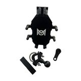 Motosiklet Scooter Atv Bisiklet Gidon Bağlantılı Telefon Tutucu (Titreşim Modüllü) Ab Kalite - S - XL - 0 - Siyah