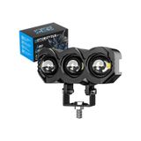 Motosiklet Sis Farı Metal Kasa Lazer Led Beyaz Sarı Çift Renk