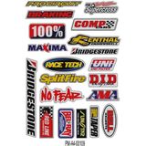 Motosiklet Sponsor Ekipman Kask Motorsiklet Sticker Seti 01
