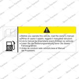 Motosiklet Standart Depo Kapağı Uyarısı Sticker 00423
