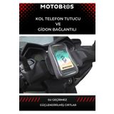 Motosiklet Surucusu Kol Ve Gidona Takilabilir Cantali Telefon Tutucu 6,5"E Kadar