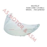 Motosiklet Tam Kapalı Boğazlı Boyun Derili Kask Camı