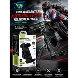 Motosiklet Telefon Tutucu Titreşim Önleyici Ayna Bağlantılı 4.7-7.2 İnç Kilit Sistemli