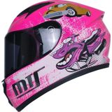 Motosiklet ve Bisiklet Mini Çocuk Kaskı Full Face Ce Sertifikalı Child Motor Kask Pink