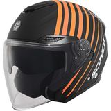 Motosiklet Yarım Açık Kask Güneş Vizörlü Motor Kask Track - Siyah