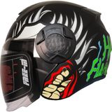 Motosiklet Yarım Kask Double Güneş Vizörlü Sertifikalı Abs Material X-Black - Siyah - XL
