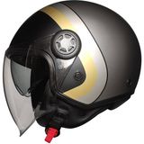 Motosiklet Yarım Kask Güneş Vizörlü Ece 22.06 Motor Kaskı Moon - XL - Çok Renkli