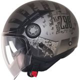 Motosiklet Yarım Kask Güneş Vizörlü Ece 22.06 Motor Kaskı Rebo - Çok Renkli