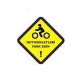 Motosikletleri Fark Edin Sticker Yapıştırma 10cm