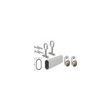Motto Dolap Içi Askılık Borusu Alüminyum Oval 0 - 150 Cm + 2 Adet Oval Ayaklı Flanş + 2 Adet Oval Sabit Flanş + Montaj Vidaları Set