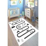 Motto Hali Çocuk Eko Punto Kaymaz Dot Tabanlı Yıkanabilir Antibakteriyel Dijital Baskı Çocuk Halısı, CK-10133A-EKOPNT-160X230