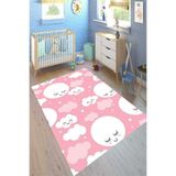 Motto Halı Cotton Şönil Kaymaz Tabanlı Yıkanabilir Antibakteriyel Dijital Baskı Çocuk Halısı, 80 x 150 CK-10053A-CTN